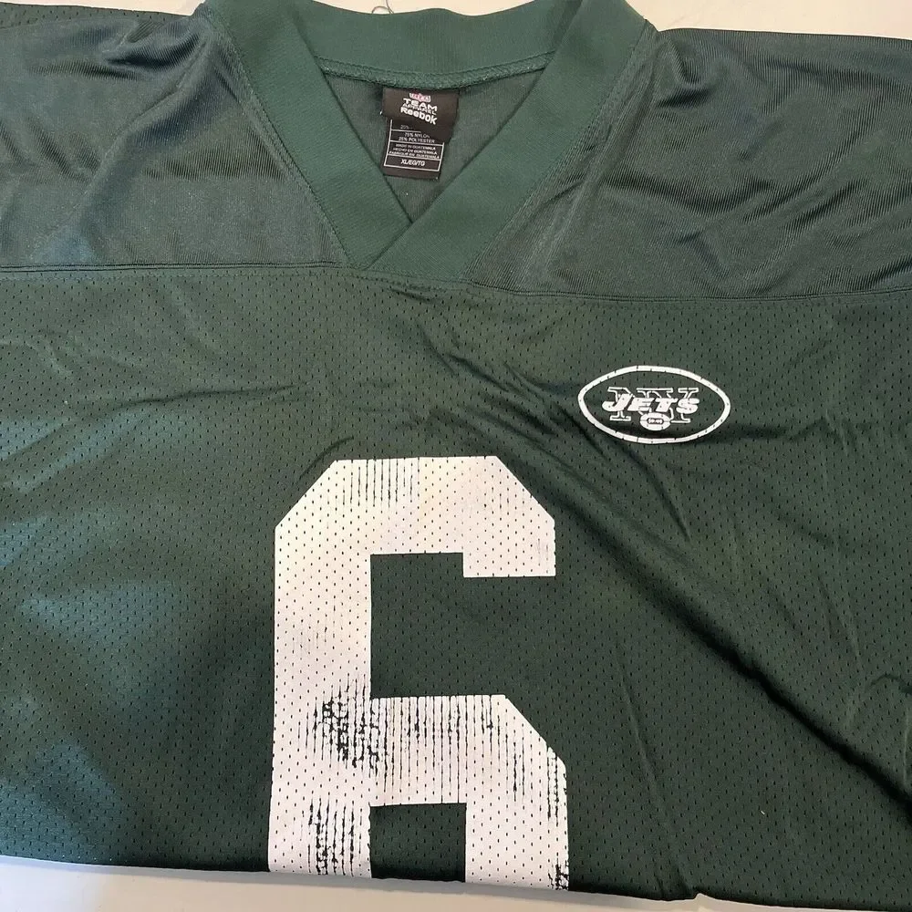 New York Jets Mark Sanchez Reebok Mens Size XL Green Football NFL Jersey‎ Shirt - Picture 7 of 8